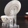 Zmmyr 4 Packs Acrylic Display Stands China Tea Cup Holder