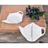 SCSpecial 4 Pieces Teapot Shaped Tea Bag Holder Teabag Coaster