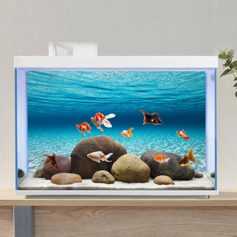 MIRRORANG 180x46cm Undersea Theme Aquarium Background Blue Ocean Underwater World