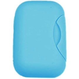 1Pc Blue Soap Storage Box Case Travel Soap Bar Holer Solid Color Bathroom Accessories Trip/Hotel/Camping/Dorm Soap Dish Plastic Bathroom Soap Dishes