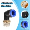 PATIKIL 1/4" Push to Connect Fitting, 5 Pack PT Male