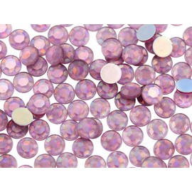 Allstarco 1000PCS 7mm SS34 Rose Llite AB Acrylic Flat Back Rhinestones for Jewelry Making and Face Painting Card Making Embelishments Plastic Gems