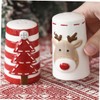 BIUDECO Cartoon Style Christmas Salt Pepper Ceramic Spice Jars Kitchen