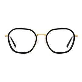 Zeelool Glasses Frames for Women Stylish Geometric Eyeglasses with Clear Lens Black Designer Fake Eyewear Glasses Mitchell JGX491786-01