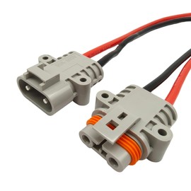 daier Waterproof IP67 8AWG 50A Anderson Jumper Cable Plug Connector kit, Battery Quick Connect/Disconnect for Car, Truck, RV, Outdoor Cable Connection