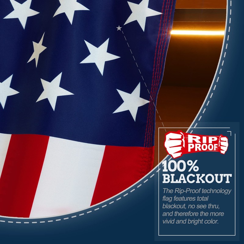 Anley Rip-Proof Double Sided 3-Ply American US National Flag 36x60