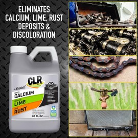 CLR Brands® Automotive Calcium, Lime & Rust Remover, Cleaner for Multiple Surfaces, EPA Safer Choice Certified, Ammonia, Phosphate and Bleach Free Cleaner, 80 Oz