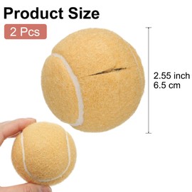 sourcing map 2 Pcs Precut Walkers Tennis Balls, Universal Precut Glide Ball Walkers Accessories Glides for Furniture Legs and Floor Protection, Beige