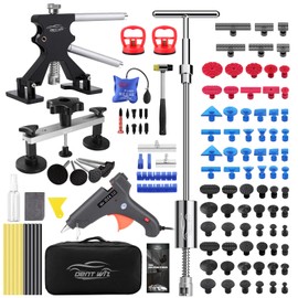 DentWiz Car Dent Repair Kit - Slide Hammer, Glue Gun Dent Puller, Adjustable Bridge Puller, Suction Cup for Big and Small Auto Body Paintless Dent Removal & Metal Surface Repair,Safe for Paint
