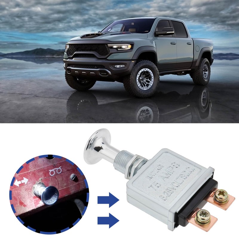 Create idea 2 Pcs 75 Amps Heavy Duty Push-Pull Switch