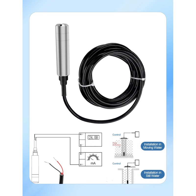Liquid Level Sensor Cable Submersible Transmitter Water Level Sensor Detector