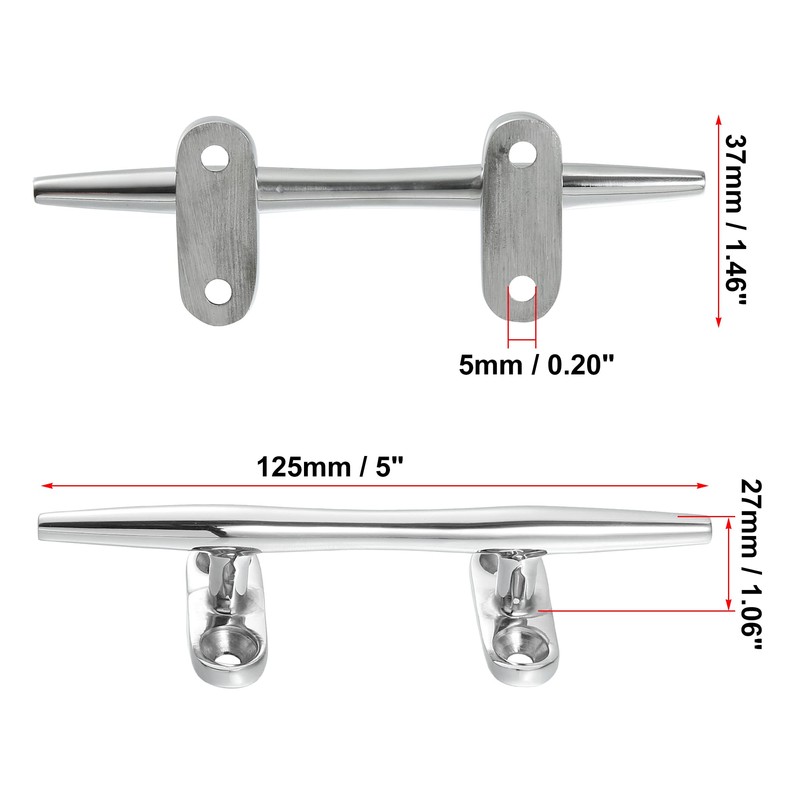 X AUTOHAUX Boat Flag Pole Cleat Hook Deck Cleat Rope