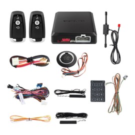 EASYGUARD EC002-FO3 DC12V Keyless Entry car Alarm Kits with Push Start Button Remote Start PKE Password keypad