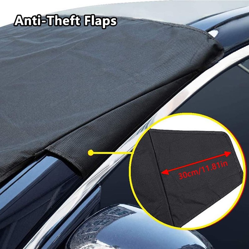TOTMOX Car Windshield Cover All-Weather Windshield Snow Cover with Elastic