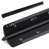 Triangular Scale Ruler 30 cm, Metal Ruler for Architects, 1:20,