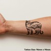 'Mountain Lion Standing' Temporary Tattoo - Water Resistant, Skin-Safe, Non-Toxic