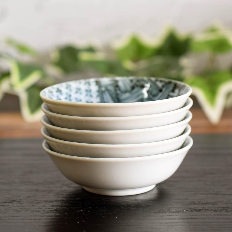 Kutani Ware Small Bowl, Stylish Tableware, Set of 5, Sleeping