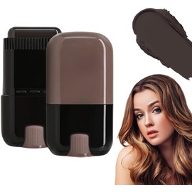 Tinte Para Cabello Con Peine Seguro y Práctico Para Retoques Rápidos, Touch Up Comb 2 en 1 Coreano, Barra Portátil Para Retocar El Color Del Cabello Con Peine Para Mujeres y Hombres (Marrón oscuro)