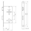 Abus 61698 ES PZ2 R G 55 72 18 Mortice