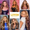 Loyom Highlight Ombre Lace Front Wig Human Hair Pre Plucked