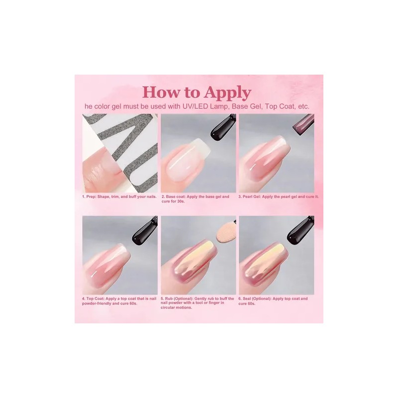 Gama De Gel Semipermanente Esmaltes Para Uñas Nude 8pcs 12ml