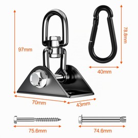 Newaner Ceiling Hook Heavy Duty Stainless Steel 450 kg Capacity 360° Rotate
