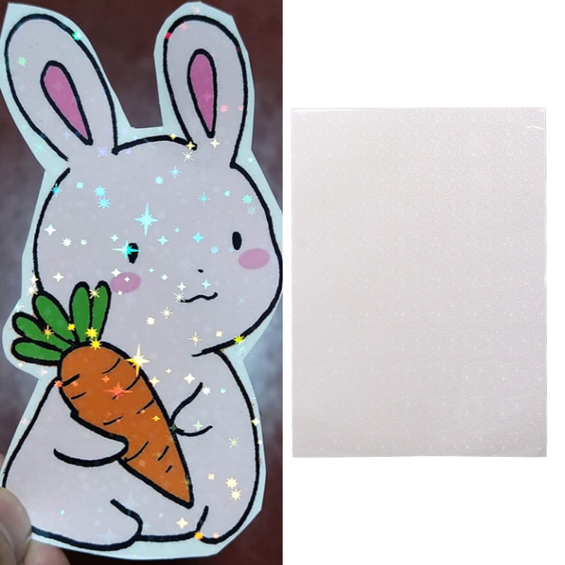 50 Sheets Holographic Cold Laminate Sheet Cuttable Waterproof Scratch Resistant