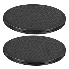 2Pack Lazy Susan 12 inch with Steel Ball Bearings Large Lazy Susan Turntable Rotating Swivel Stand for Flat Panel Monitors, TV's, Potted Plants, Stereo Speakers, Black
