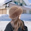 APLVFFZH Women Winter Faux Fur Hat Female Cossack Hat Russian