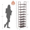 LANTEFUL 10 Tiers Tall Shoe Rack 20-25 Pairs Boots Organizer