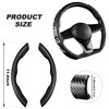 HAPIZWLU Funda de volante de fibra de carbono segmentada compatible