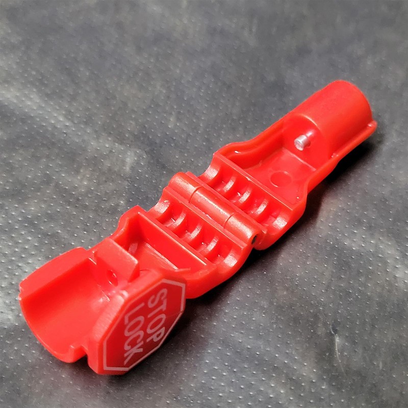 100pcs Red Plastic Stop Locks Anti Theft Peg Hook Locks