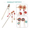 DECHOUS 2pcs Retro Vintage Chinese Style Hair Sticks with Metal