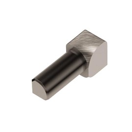 Schluter Rondec 90° in Corner with Rounded Reveal Surface - Finishing and Edge-Protection Profile - 3/8" Aluminum Brushed Nickel Anodized - IV/RO100ATGB