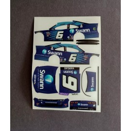 Lionel 2022 Custom Ryan Vargas #6 Swann Security 1/64 Peel & Stick Decals