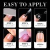 Bellelfin 420Pcs Extra Short Nail Tips, Half Matte Square Nails