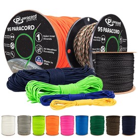 PARACORD PLANET 95 Type 1 Cord – Tent Rope (100 Feet, Neon Orange)