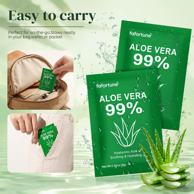 100 Travel Size Aloe Vera Gel Bulk Mini,99% Pure Organic