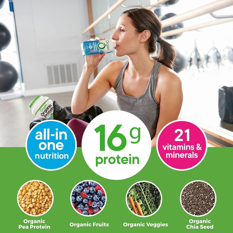 Orgain Organic Nutritional Vegan Protein Shake, Smooth Chocolate - 16g