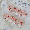 Princess Cherry Handmade Nail Tips - Stiletto M / 프린세스