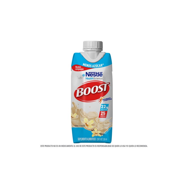 Suplemento Boost Menos Azúcar Vainilla 12 Pack - Nutrición Equilibrada