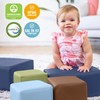 ECR4Kids SoftZone Patchwork Toddler Blocks - Earthtone