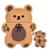 Yatchen Cute AirPods 2nd Generation Case,Kawaii 3D Cartoon Teddy Bear