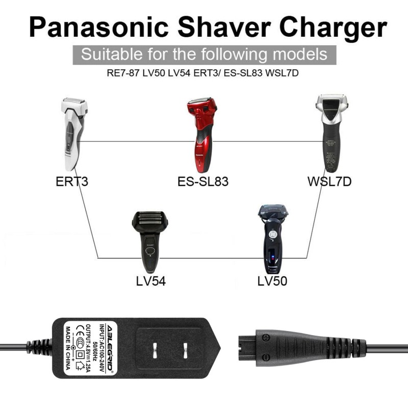 Ablegrid 4.8V Adapter Charger For Panasonic Electric Shaver ESRT51 ESRT60