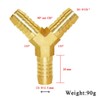 Joywayus 5/8" Hose Barb Thick Brass Y Shaped 3 Way