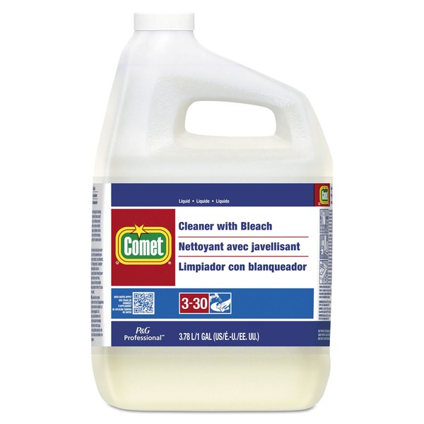 Comet 02291 Cleaner With Bleach, Liquid, One Gallon Bottle, 3/carton