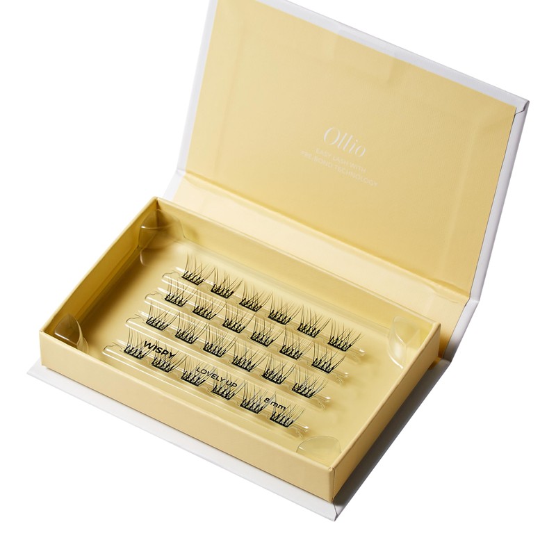 Ollio Whispy, L, Glue-free, Partial False Eyelashes, 5 Bundles, Set