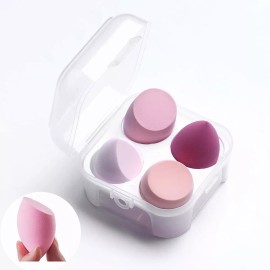 Andros Fifty Kit Esponja Maquillaje 4/8 Piezas Color Rosa Con Caja