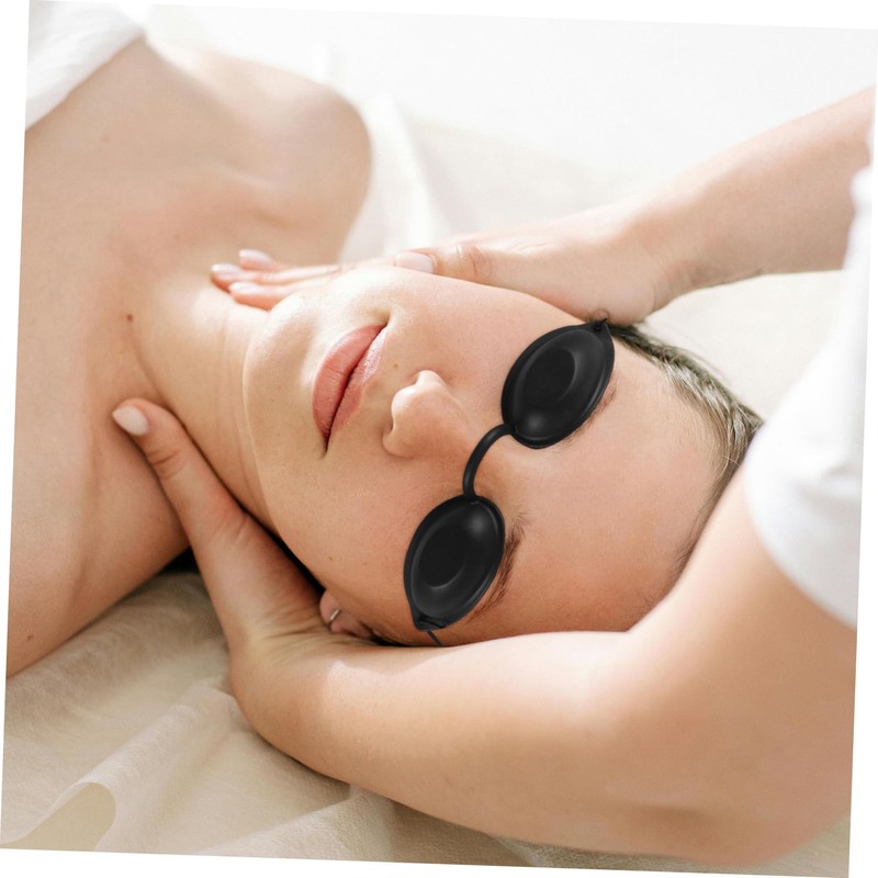 Baluue 2pcs Tanning Bed Goggles Protection Mask for Hair Removal