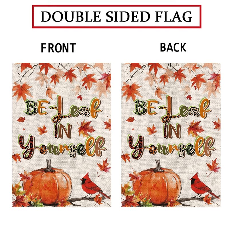 Fall Garden Flag Inspiring Pumpkins Seasonal Aumtumn Welcome Flags for